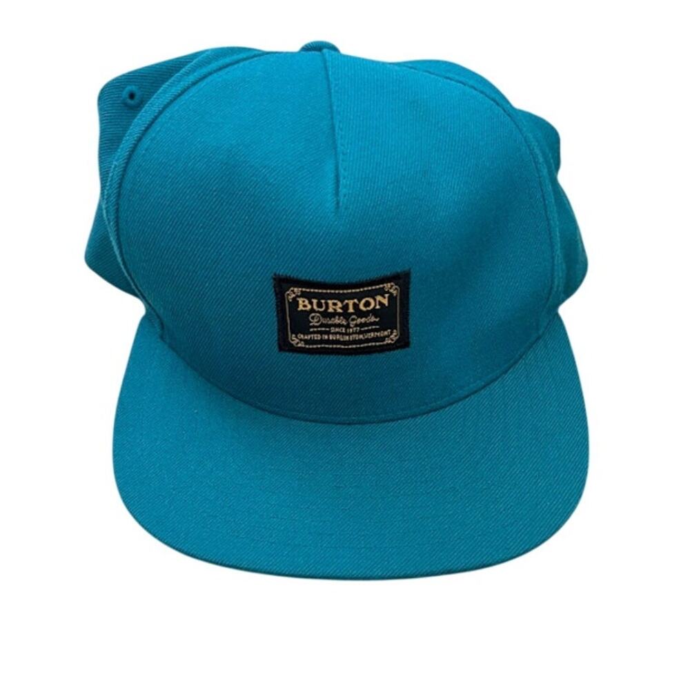 Burton Hudson Woodthrush Snapback Blue Wool Blend Adjustable Classic Logo Cap